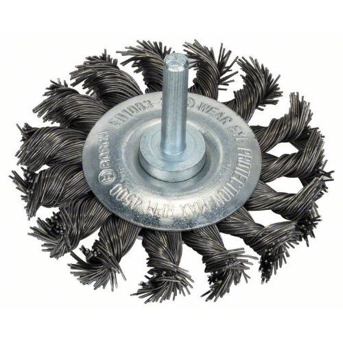  Gezopfte Scheibenbürsten Heavy for Metal für Bohrmaschinen Bosch Scheibenbürste 75 x 0,5 mm, gezopfter Stahldraht, für Dreh- und Schlagbohrer 12377444