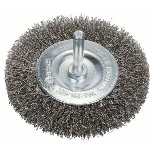  Gewellte Scheibenbürsten Clean for Inox für Bohrmaschinen Bosch Scheibenbürste 80 x 0,2 mm, gewellter rostfreier Stahldraht, für Dreh- und Schlagbohrer 12377458