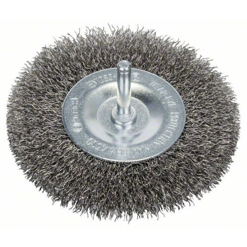  Gewellte Scheibenbürsten Clean for Inox für Bohrmaschinen Bosch Scheibenbürste 100 x 0,3 mm, gewellter rostfreier Stahldraht, für Dreh- und Schlagbohrer 12377453