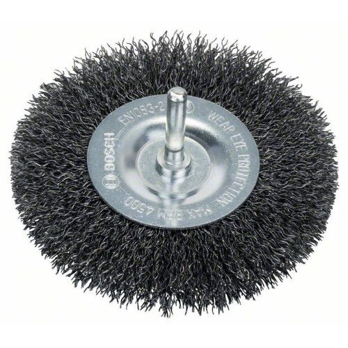  Gewellte Scheibenbürsten Clean for Metal für Bohrmaschinen Bosch Scheibenbürste 100 x 0,3 mm, gewellter Stahldraht, für Dreh- und Schlagbohrer 12377449