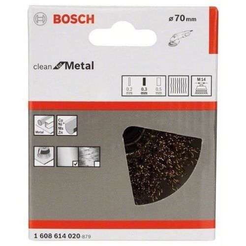  Gewellte Topfbürsten Clean for Metal mit M14-Gewinde für Winkelschleifer, vermessingt Bosch Topfbürste 70 mm, gewellter Draht, vermessingt, für kleine Winkelschleifer 12377418