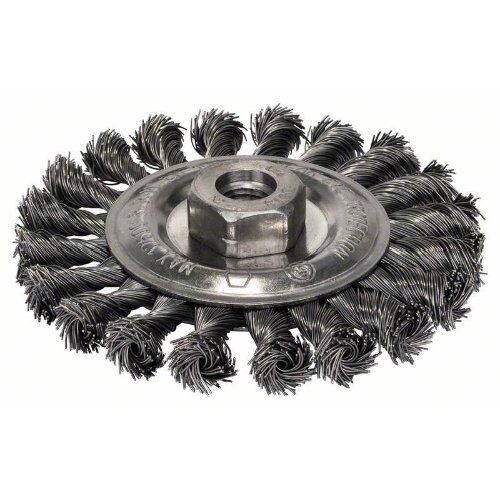  Gezopfte Scheibenbürsten Heavy for Metal für Winkelschleifer Bosch Scheibenbürste, 115 mm, gezopfter Stahldraht, für kleine Winkelschleifer 12377422