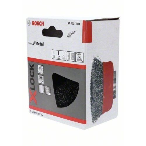  Gewellte Topfbürsten Clean for Metal für X-LOCK Winkelschleifer Bosch X-LOCK Topfbürste 75 mm, gewellter Stahldraht, für kleine Winkelschleifer 12377407