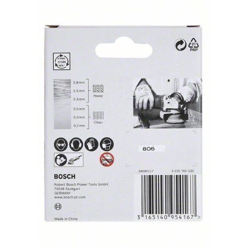  Gewellte Topfbürsten Clean for Metal für X-LOCK Winkelschleifer, vermessingt Bosch X-LOCK Topfbürste 75 mm, gewellte Messingbürsten, für kleine Winkelschleifer 12377420