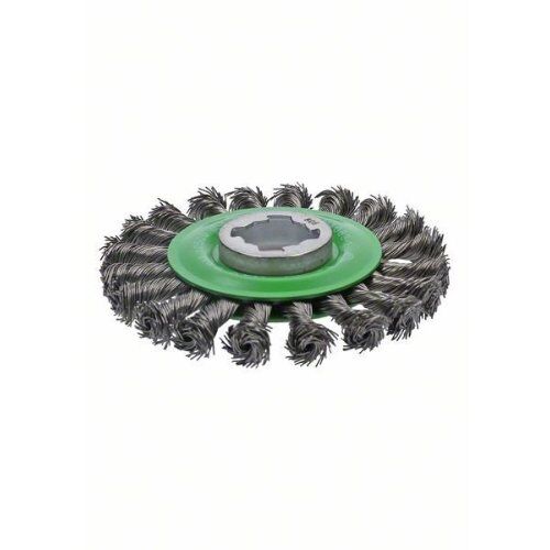  Gezopfte Scheibenbürsten Heavy for Inox für X-LOCK Winkelschleifer Bosch X-LOCK Scheibenbürste 115 mm, gezopfter rostfreier Stahldraht, für kleine Winkelschleifer 12377426