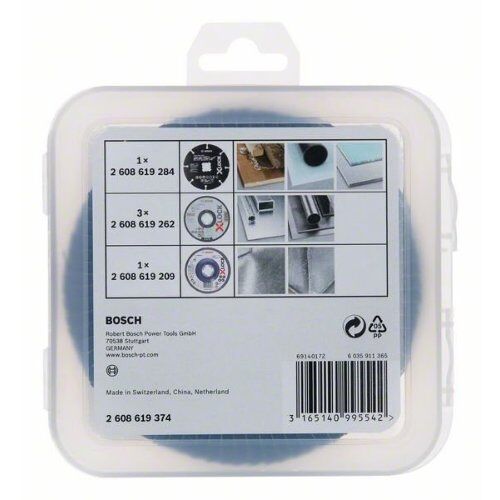  X-LOCK Schneid‑ und Schleifset Bosch X-LOCK Trenn- und Fächerschleifscheiben-Set, 125 mm, CMW, für kleine Winkelschleifer 12372253