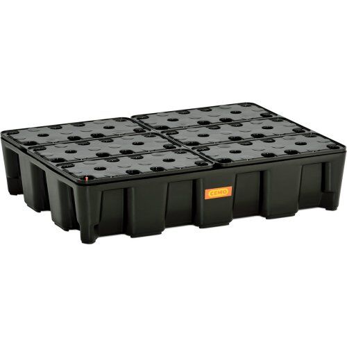  PE-Kleingebinde-/Laborwannen HD Cemo PE-Auffangwanne 60 HD m. PE-Rost u. Zulassung, 80 x 60 x 16,5 cm 12383530
