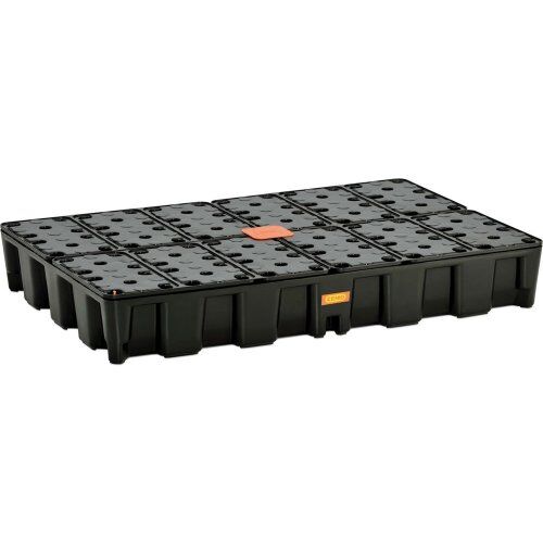  PE-Kleingebinde-/Laborwannen HD Cemo PE-Auffangwanne 120 HD m. PE-Rost u. Zulassung, 120 x 80 x 18 cm 12383532