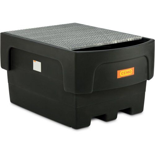  IBC-Auffangwannen aus PE Cemo IBC-Auffangwanne 1100/1-PE, m. Abfüllvorsatz u. Stahlgitterrost verzinkt, 162 x 117 x 87 cm 12383469
