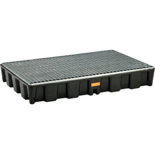  PE-Flächenschutzsysteme HD Cemo PE-Auffangwanne 120 HD m. Stahlgitterrost verzinkt, 120 x 80 x 18 cm 12383463