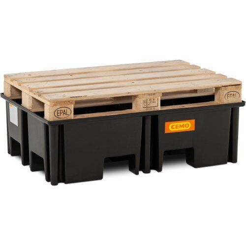  PE-Palettenauffangwannen Cemo PE-Palettenauffangwanne 220/2, ohne Rost, 123 x 83 x 36 cm 12383500