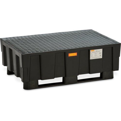  EURO-PE-Auffangwanne 250/2 Cemo PE-Auffangwanne 250/2 m. 2 Kufen, verz. Stahlgitterrost, 120,5 x 80,5 x 43 cm 12383487