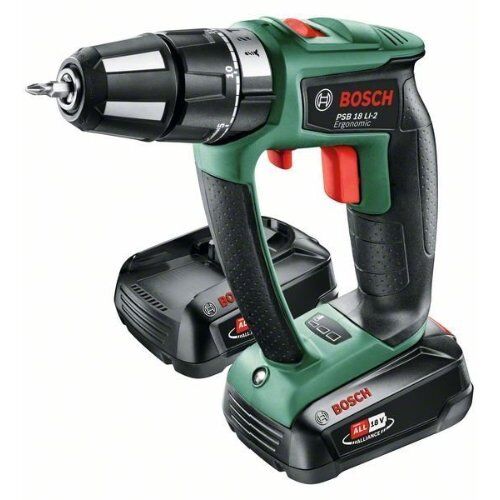  18-V-POWER FOR ALL-Akkusystem Bosch Akku-Zweigang-Schlagbohrschrauber PSB 18 LI-2 Ergonomic, mit 2 x PBA 18V 2.5 Ah 12377541