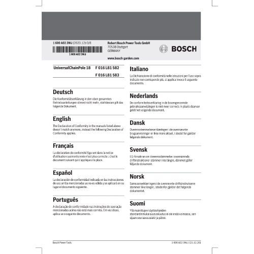 18-V-POWER FOR ALL-Akkusystem Bosch Akku-Teleskop-Hochentaster UniversalChainPole 18, mit 1 x PBA 18V 2.5 Ah Akku 12377587
