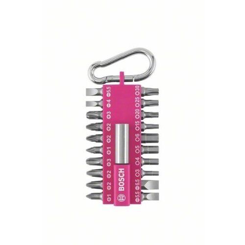  Bosch sonstiges Bosch 21-tlg. Schrauberbit-Set mit Snap-hook (pink)  Ausstellerversion 12368786