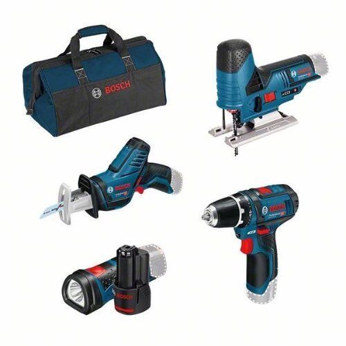  Profi-Sets Bosch 4er-Werkzeug-Set 12V: GSR + GSA + GST + GLI + 2 x GBA 12V 2.0Ah + GAL 12377792