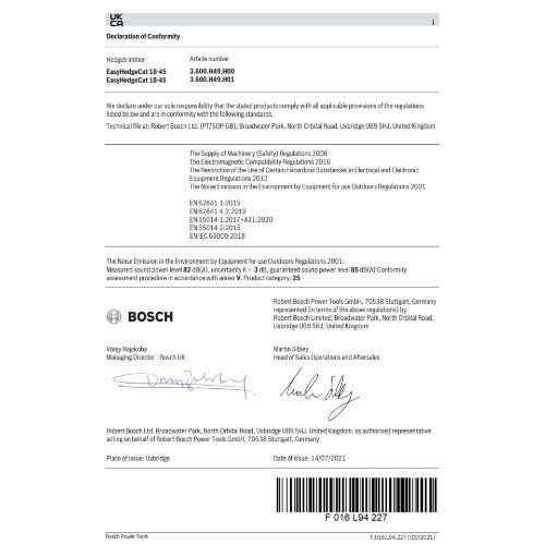  18-V-POWER FOR ALL-Akkusystem Bosch Akku-Heckenschere EasyHedgeCut 18-45: 1 Akkupack PBA 18V 2.0Ah V-A 12377799