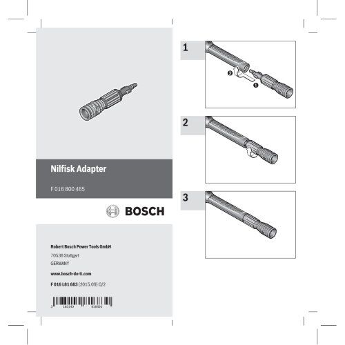  Aquatak Filter und Adapter Bosch Adapter für Nilfisk-Niederdruck-Zubehör, Systemzubehör 12377959
