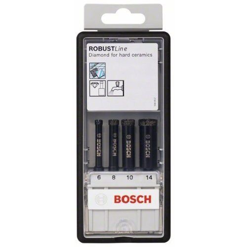  Diamond for HardCeramic Nassdiamantbohrer-Sets, Robust Line Bosch 4-tlg. Robust Line Diamantnassbohrer-Set, 6–14 mm, für Bohrmaschinen 12370048