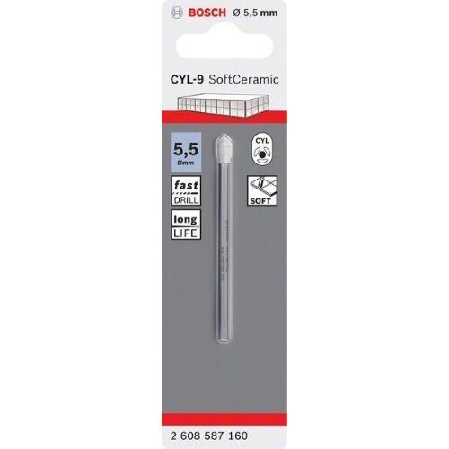  CYL-9 SoftCeramic Bohrer Bosch Fliesenbohrer CYL-9 Ceramic, für Dreh- und Schlagbohrer 12370333