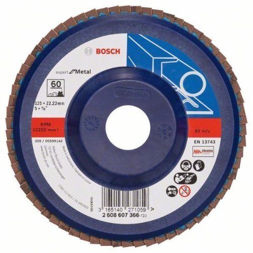  X551 Expert for Metal Fächerschleifscheiben, gerade Version, Kunststoff Bosch Fächerschleifscheibe X551, Expert for Metal, für kleine Winkelschleifer 12376085