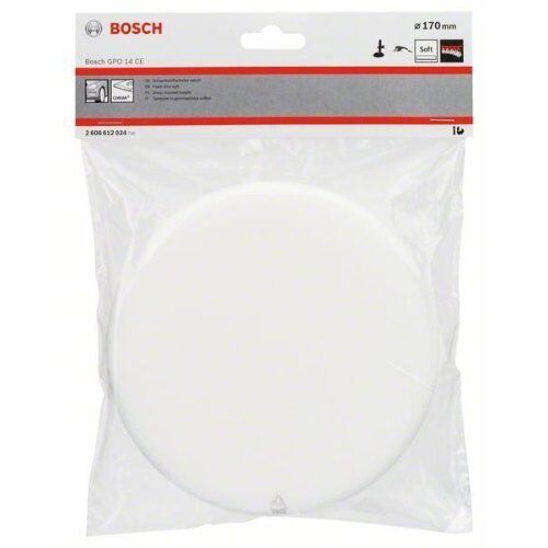 Schaumstoffscheiben für Exzenterschleifer Bosch Schaumstoffscheibe weich (weiß), Ø 170 mm, für Exzenterschleifer 12376561