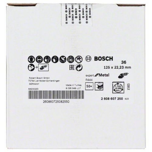  R444 Expert for Metal Fiberschleifscheiben Bosch Fiberschleifscheibe R444, Expert for Metal, für kleine Winkelschleifer 12375904