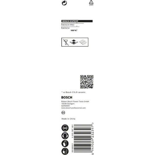  EXPERT HEX-9 HardCeramic Bohrer Bosch EXPERT HEX-9 HardCeramic Bohrer, 3 x 90 mm, für Dreh- und Schlagbohrer 12370320