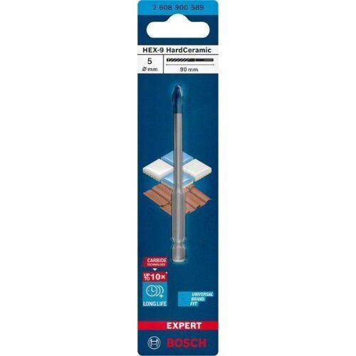  EXPERT HEX-9 HardCeramic Bohrer Bosch EXPERT HEX-9 HardCeramic Bohrer, 5 x 90 mm, für Dreh- und Schlagbohrer 12370315