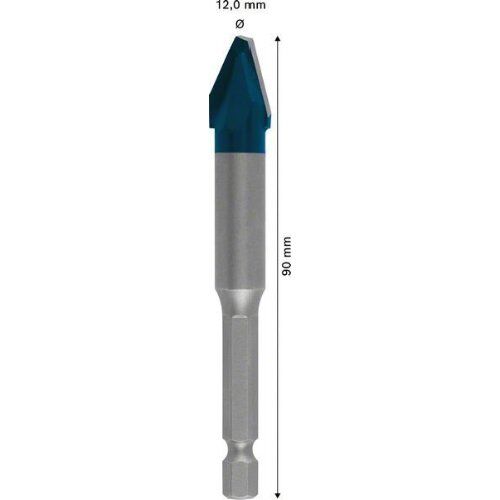  EXPERT HEX-9 HardCeramic Bohrer Bosch EXPERT HEX-9 HardCeramic Bohrer, 12 x 90 mm, für Dreh- und Schlagbohrer 12370318