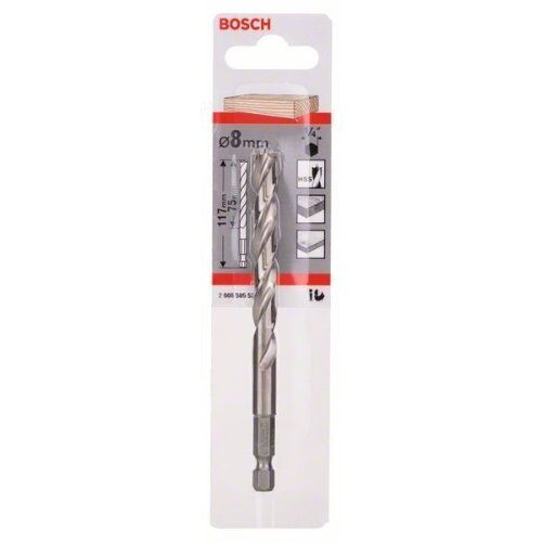  Holzspiralbohrer mit Sechskantschaft Bosch Holzspiralbohrer, 1/4"-Sechskantschaft, für Dreh- und Schlagbohrer 12370576