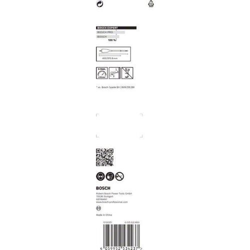 EXPERT SelfCut Speed Flachfräsbohrer Bosch EXPERT SelfCut Speed Flachfräsbohrer, 24 x 400 mm, für Bohrmaschinen 12370441