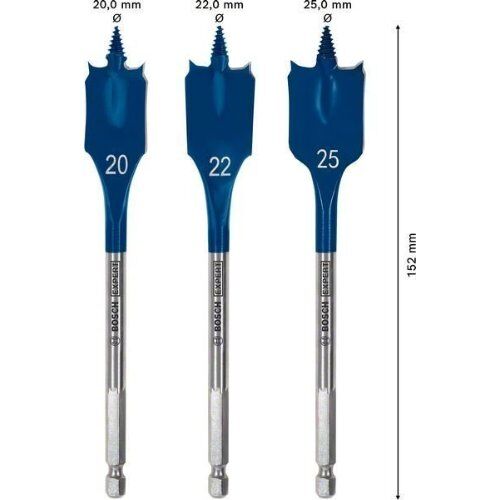  EXPERT SelfCut Speed Flachfräsbohrer-Sets Bosch EXPERT SelfCut Speed Flachfräsbohrer-Set, 20/22/25 mm, 3-tlg., für Bohrmaschinen 12370669