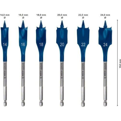  EXPERT SelfCut Speed Flachfräsbohrer-Sets Bosch EXPERT SelfCut Speed Flachfräsbohrer-Set, 14/16/18/20/22/24 mm, 6-tlg., für Bohrmaschinen 12370671