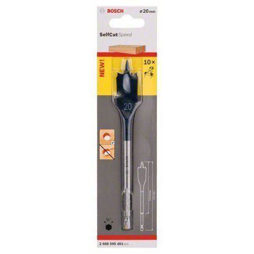 Flachfräsbohrer SelfCut Speed Bosch Flachfräsbohrer Self Cut Speed, Sechskant, für Dreh- und Schlagbohrer 12370646