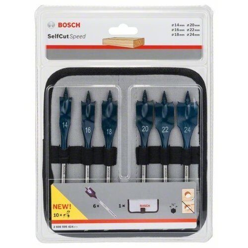  Bohrer-Sets Flachfräsbohrer-Sets SelfCut Speed Bosch 6-tlg. Flachfräsbohrer-Set SelfCut Speed, 14–24 mm, für Dreh- und Schlagbohrer 12370686