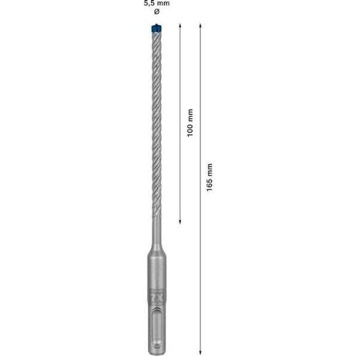  EXPERT SDS plus-7X Hammerbohrer Bosch EXPERT SDS-plus-7X Hammerbohrer, 5,5 x 100 x 165 mm, für Bohrhämmer 12370811