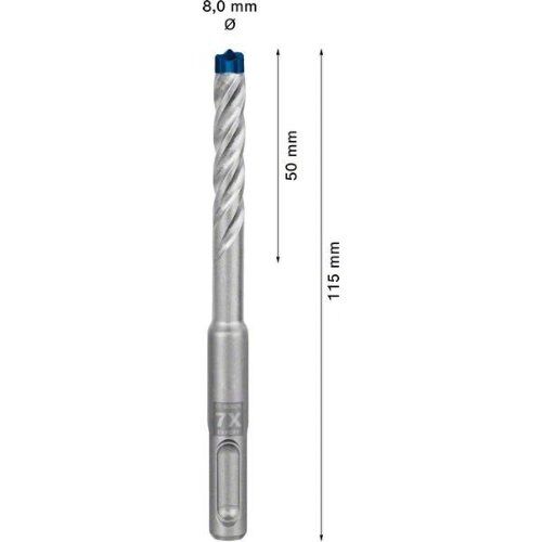  EXPERT SDS plus-7X Hammerbohrer Bosch EXPERT SDS-plus-7X Hammerbohrer, 8 x 50 x 115 mm, für Bohrhämmer 12370810