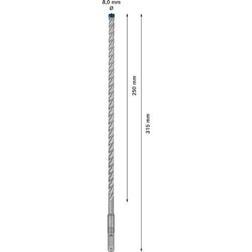  EXPERT SDS plus-7X Hammerbohrer Bosch EXPERT SDS-plus-7X Hammerbohrer, 8 x 250 x 315 mm, für Bohrhämmer 12370822