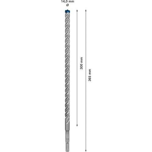  EXPERT SDS plus-7X Hammerbohrer Bosch EXPERT SDS-plus-7X Hammerbohrer, 14 x 300 x 365 mm, für Bohrhämmer 12370816