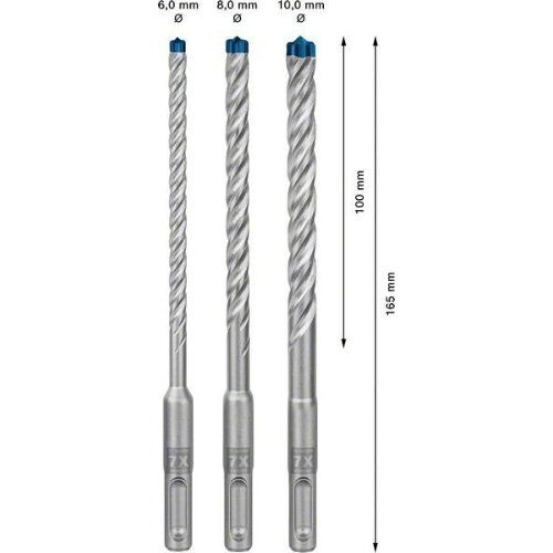  EXPERT SDS plus-7X Hammerbohrer-Sets Bosch EXPERT SDS-plus-7X Hammerbohrer-Set, 6/8/10 mm, 3-tlg., für Bohrhämmer 12371423