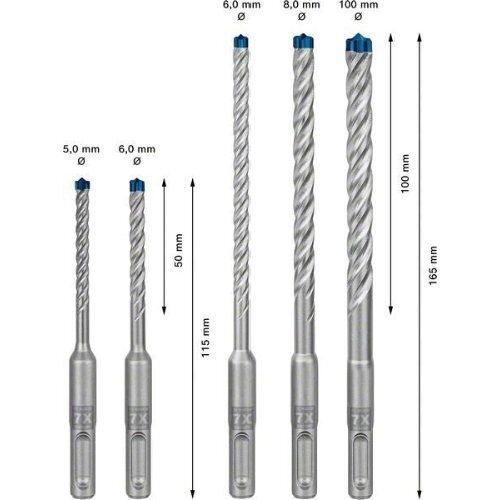  EXPERT SDS plus-7X Hammerbohrer-Sets Bosch EXPERT SDS-plus-7X Hammerbohrer-Set, 5/6/6/8/10 mm, 5-tlg., für Bohrhämmer 12371422