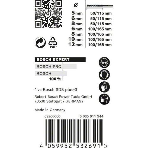  EXPERT SDS plus-7X Hammerbohrer-Sets Bosch EXPERT SDS-plus-7X Hammerbohrer-Set, 5/6/6/8/8/10/12 mm, 7-tlg., für Bohrhämmer 12371420