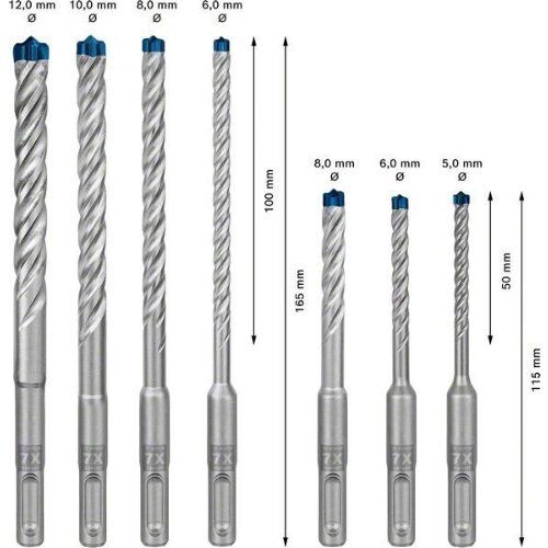  EXPERT SDS plus-7X Hammerbohrer-Sets Bosch EXPERT SDS-plus-7X Hammerbohrer-Set, 5/6/6/8/8/10/12 mm, 7-tlg., für Bohrhämmer 12371420