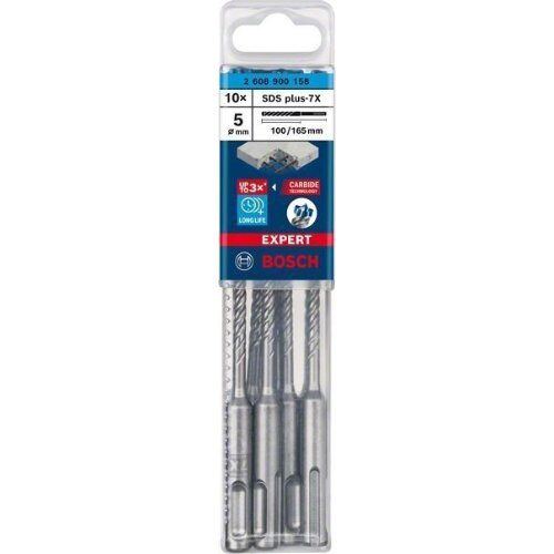 EXPERT SDS plus-7X Hammerbohrer Bosch EXPERT SDS-plus-7X Hammerbohrer, 5 x 100 x 165 mm, 10-tlg., für Bohrhämmer 12370761