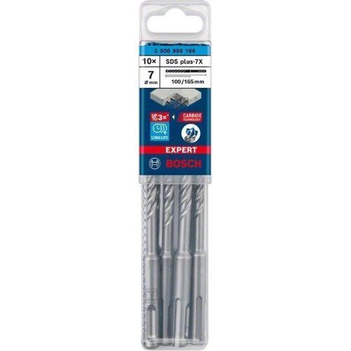  EXPERT SDS plus-7X Hammerbohrer Bosch EXPERT SDS-plus-7X Hammerbohrer, 7 x 100 x 165 mm, 10-tlg., für Bohrhämmer 12370814