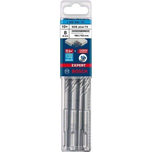  EXPERT SDS plus-7X Hammerbohrer Bosch EXPERT SDS-plus-7X Hammerbohrer, 8 x 100 x 165 mm, 10-tlg., für Bohrhämmer 12370764