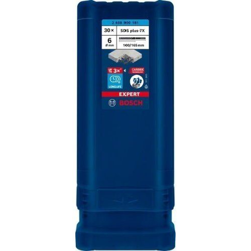  EXPERT SDS plus-7X Hammerbohrer Bosch EXPERT SDS-plus-7X Hammerbohrer, 6 x 100 x 165 mm, 30-tlg., für Bohrhämmer 12370711