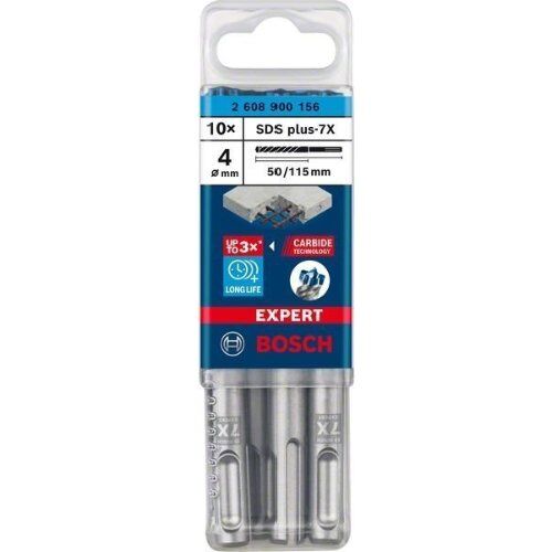  EXPERT SDS plus-7X Hammerbohrer Bosch EXPERT SDS-plus-7X Hammerbohrer, 4 x 50 x 115 mm, 10-tlg., für Bohrhämmer 12370716