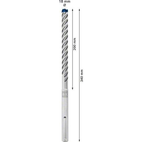  EXPERT SDS max-8X Hammerbohrer Bosch EXPERT SDS-max-8X Hammerbohrer, 18 x 200 x 340 mm, 5 Stück, für Bohrhämmer 12370843